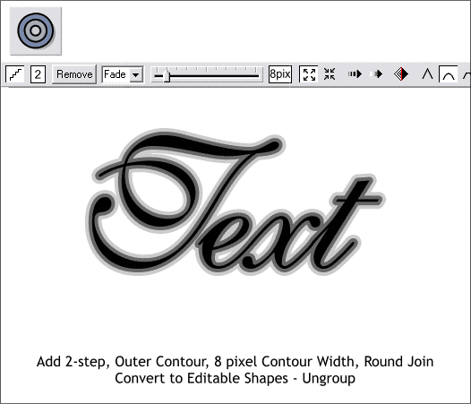 Creating Text Outlines with the Contour Tool