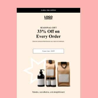 Free email marketing template