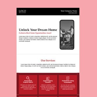 Free real estate – email marketing template