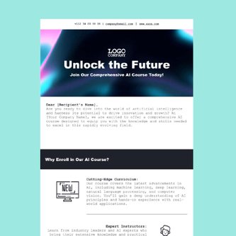 Free email marketing template