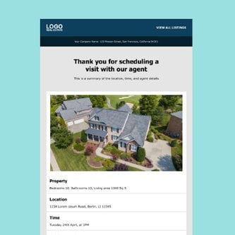 Free real estate – email marketing template