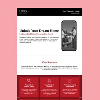 Free real estate – email marketing template