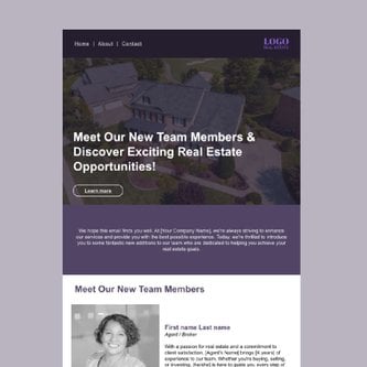 Free real estate – email marketing template