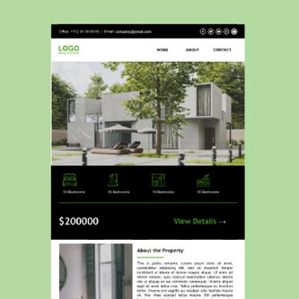 Free real estate – email marketing template