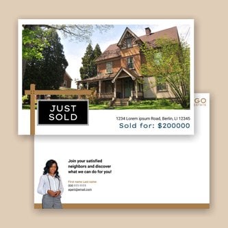 Free real estate – postcard template