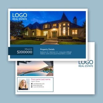 Free real estate – postcard template