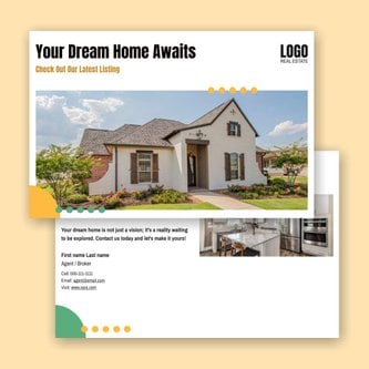 Free real estate – postcard template