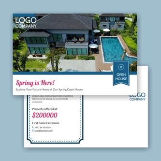 Free real estate – postcard template