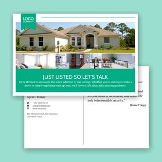 Free real estate – postcard template