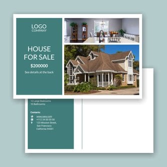 Free real estate – postcard template