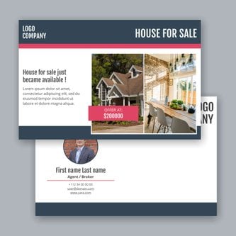 Free real estate – postcard template