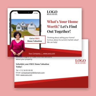 Free real estate – postcard template