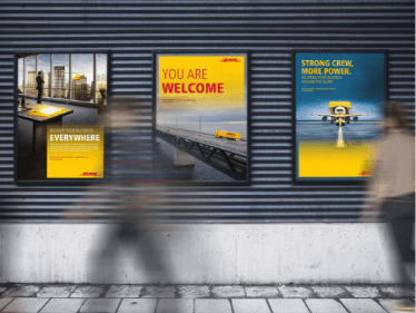 DHL ads on the underground