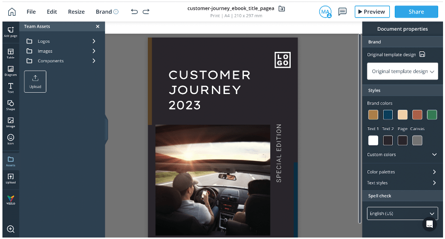 Customer Journey Ebook Template from Xara Cloud