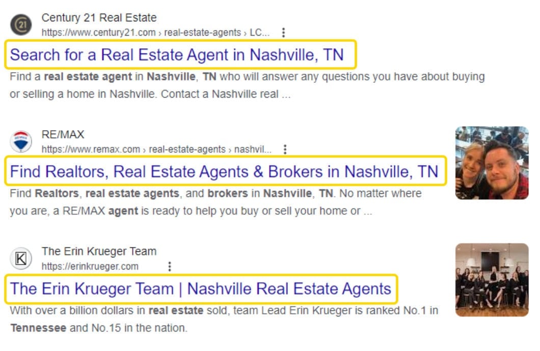 Meta Title Examples SEO for Real Estate
