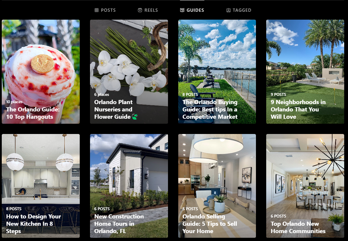 Real Estate Instagram Guides Example from Nicole Mickle