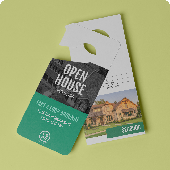 door hangers marketing materials