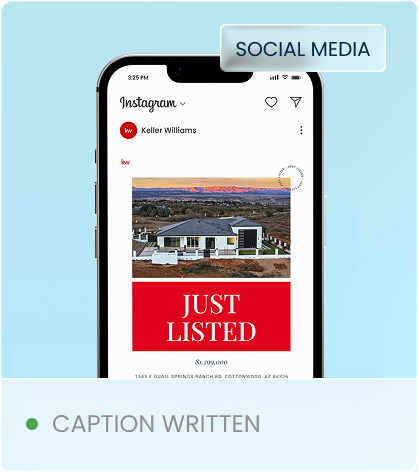 real estate social media - caption written