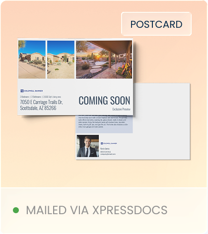 real estate postcard - mailed vs xpressdocs